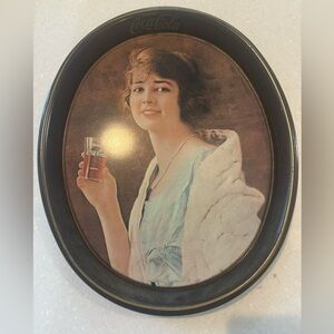 Vintage 1973 Coca Cola Oval Serving Tin tray